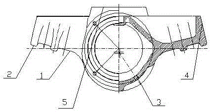 A 50t lightweight automobile leaf spring seat