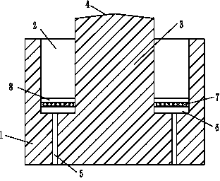 Melt shunting sand cup in assembly