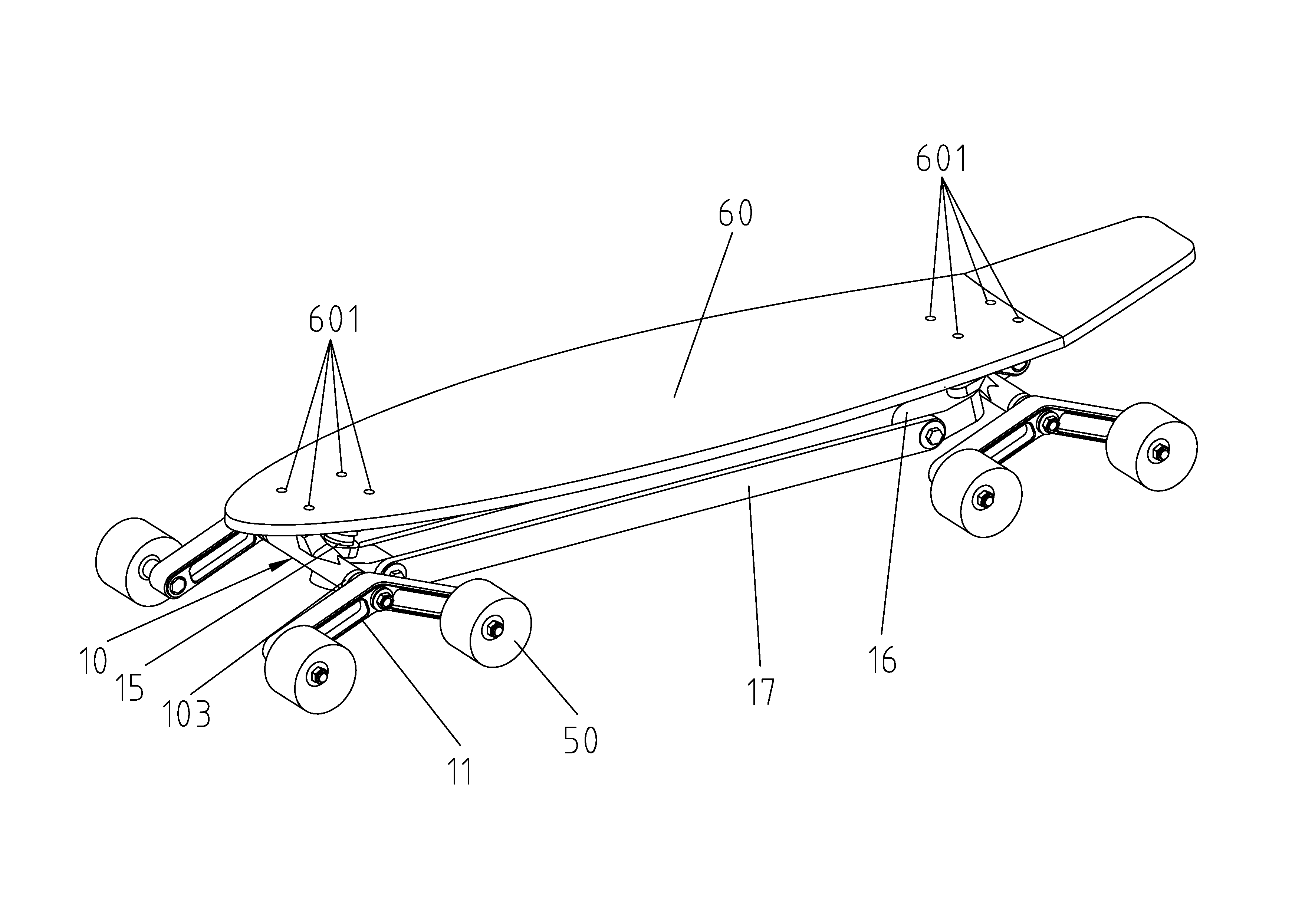 Skateboard assembly and skateboard having the same