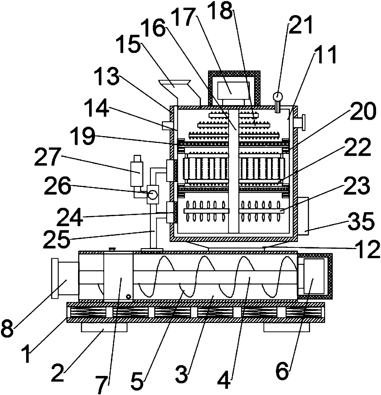 Agricultural compound fertilizer processing machine production equipment