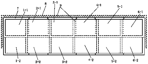 Six-pilot-tunnel twelve-step underground space excavation support and protection method