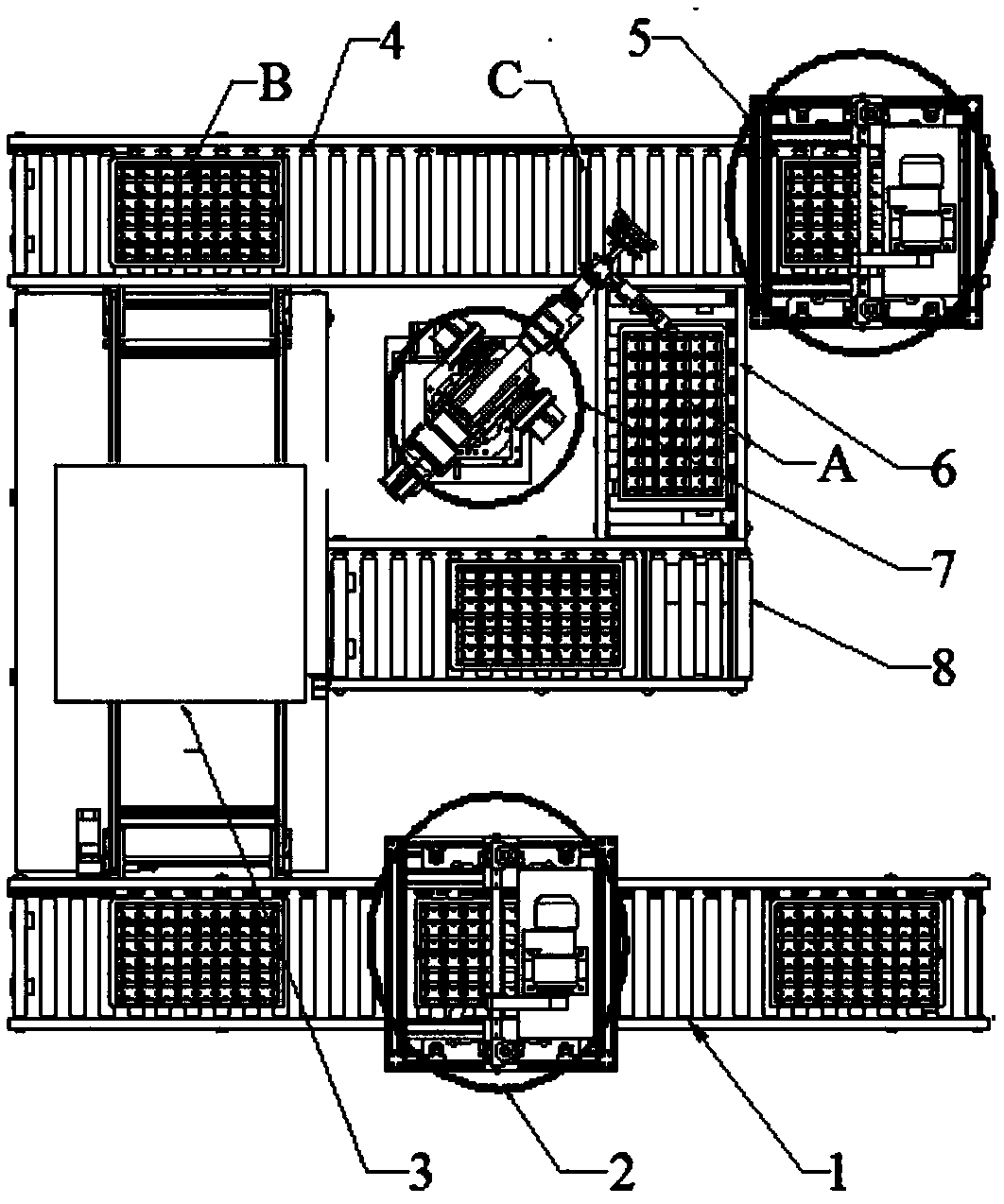 Automatic connection system used for detecting broadband power carrier-wave module of three-phase kilowatt-hour meter