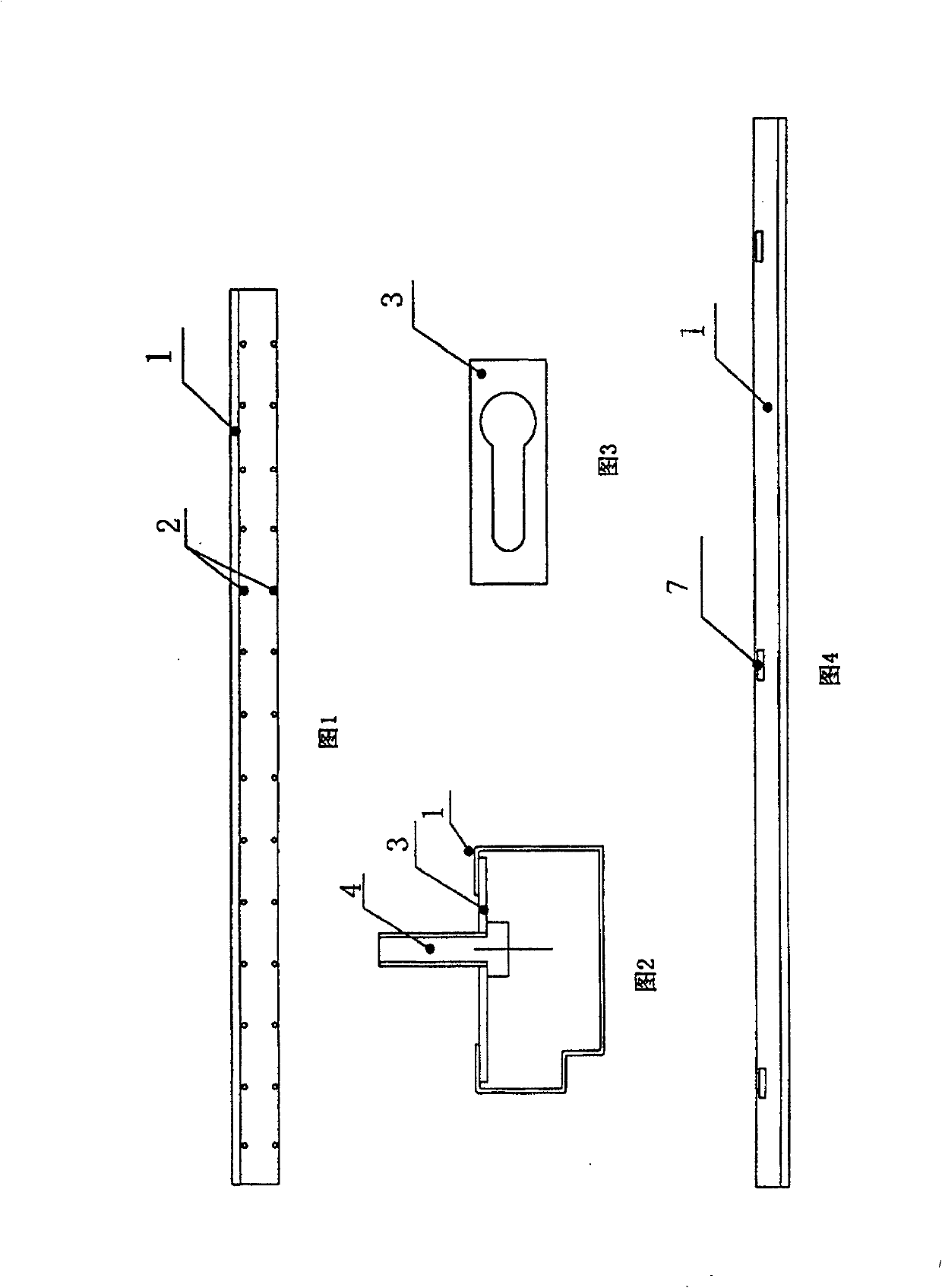 Light steel keel for assembled door pocket