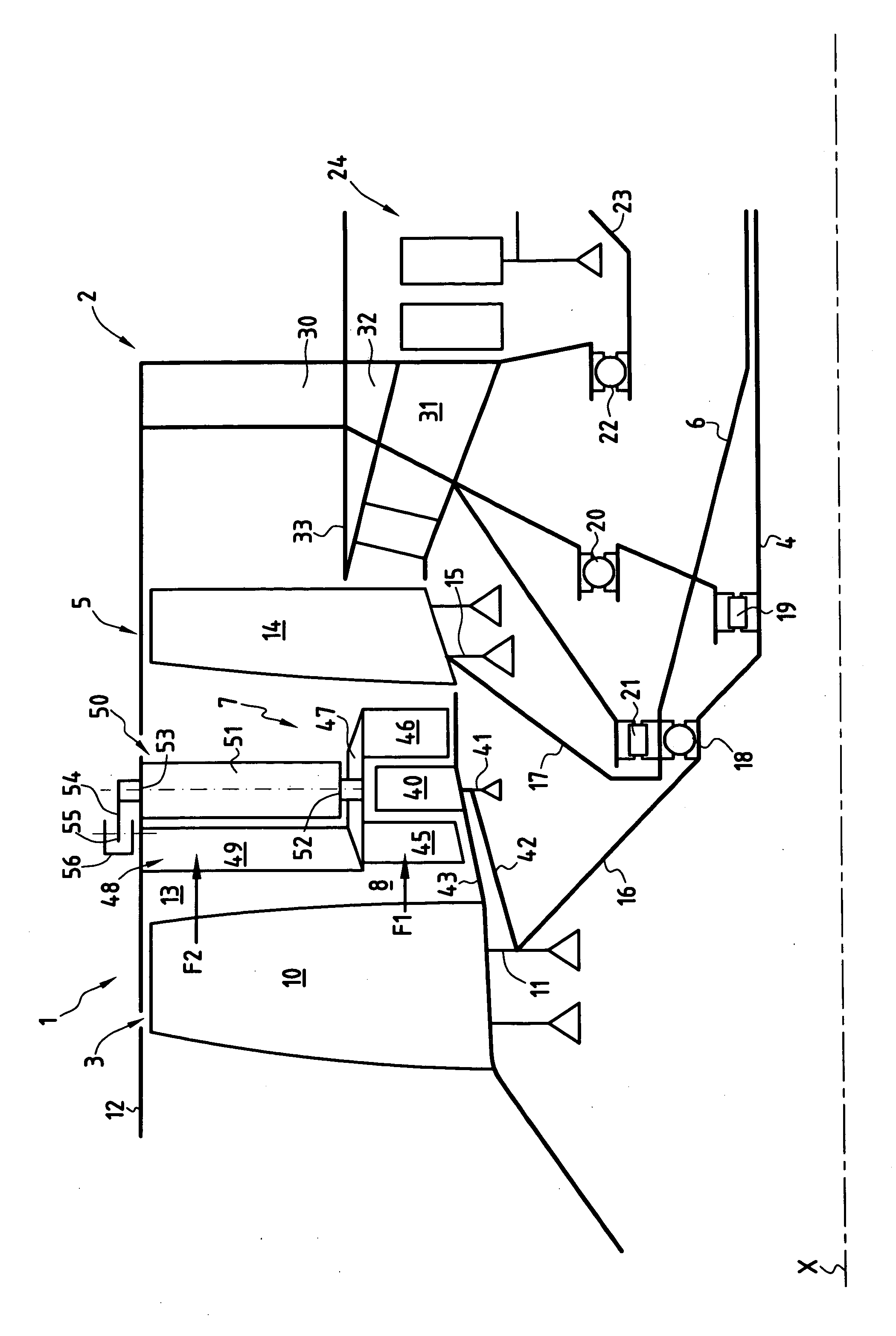 Three-spool by-pass turbojet with a high by-pass ratio