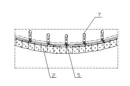 Inclined hidden-frame glass curtain wall connecting structure