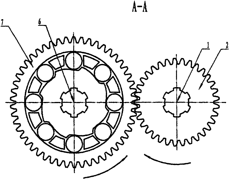 Positive-operation inversion-transcending gear-changing mechanism