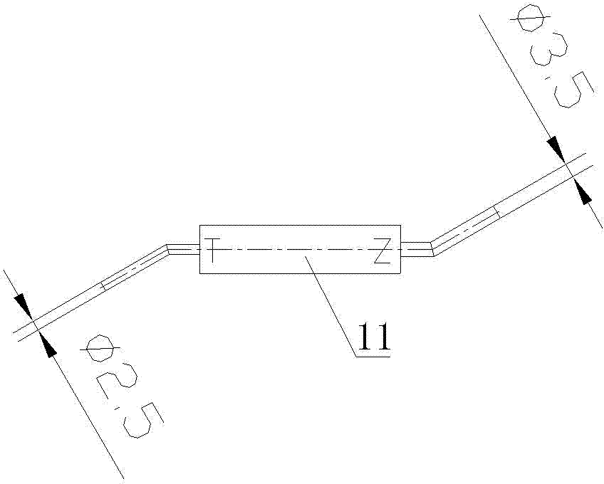 Inspection device for middle side wall roof side rail reinforcing plate chain connecting plate