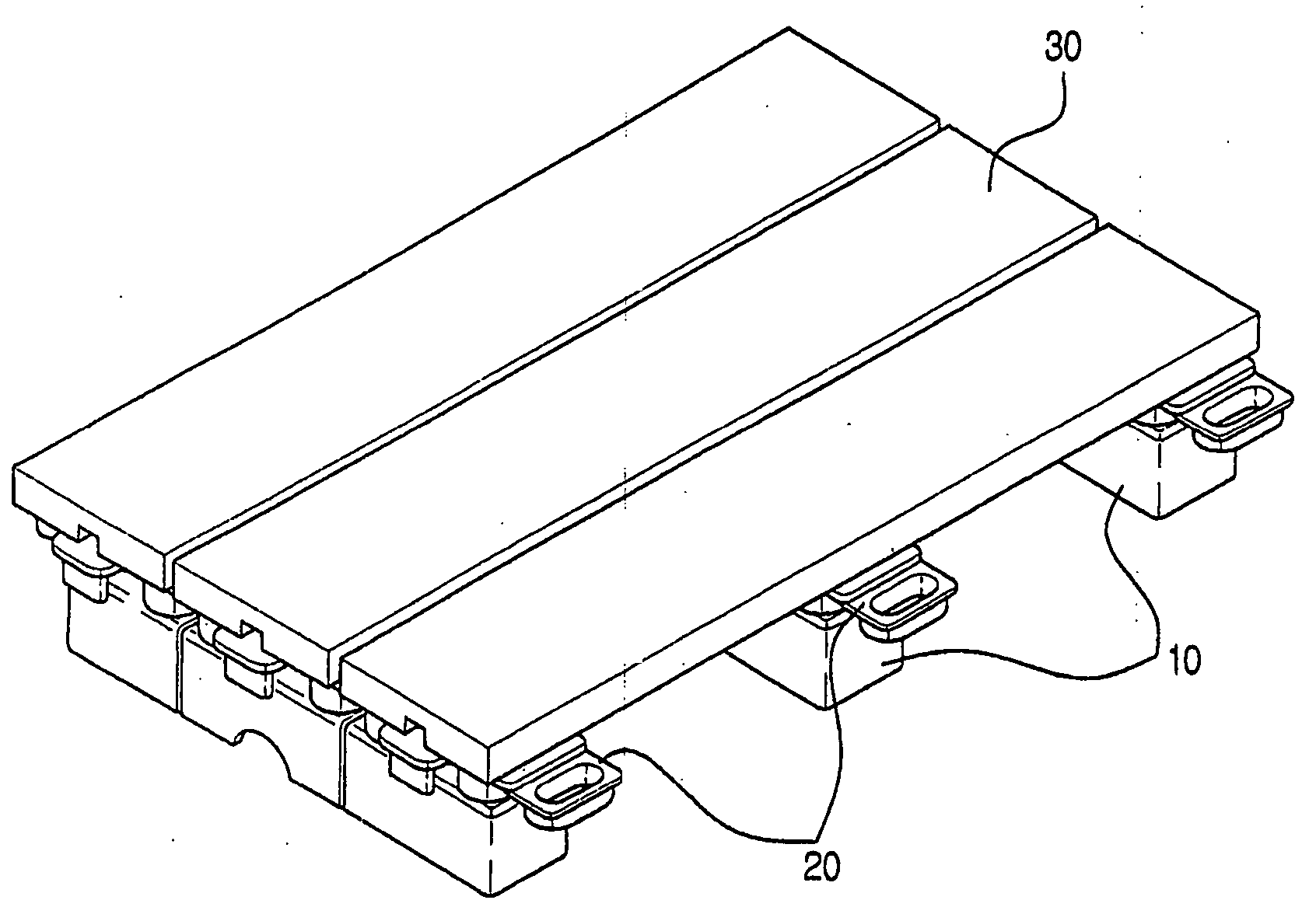 Prefab material for adjusting level of floor