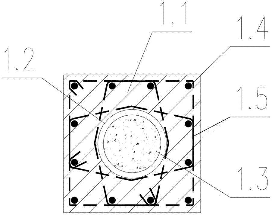 Prefabricated frame bracket-free long column and construction method thereof