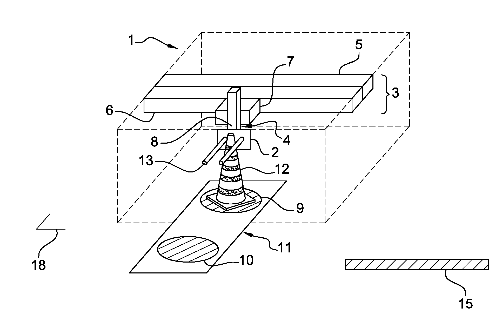 Accessory for positioning and recovering traffic cones