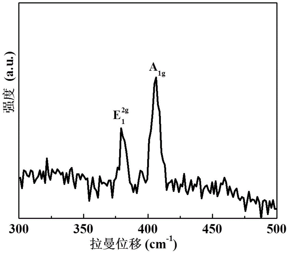 Method for preparing large-size layered orthorhombic MoS2 nano-film of asymmetric structure under hydrothermal condition