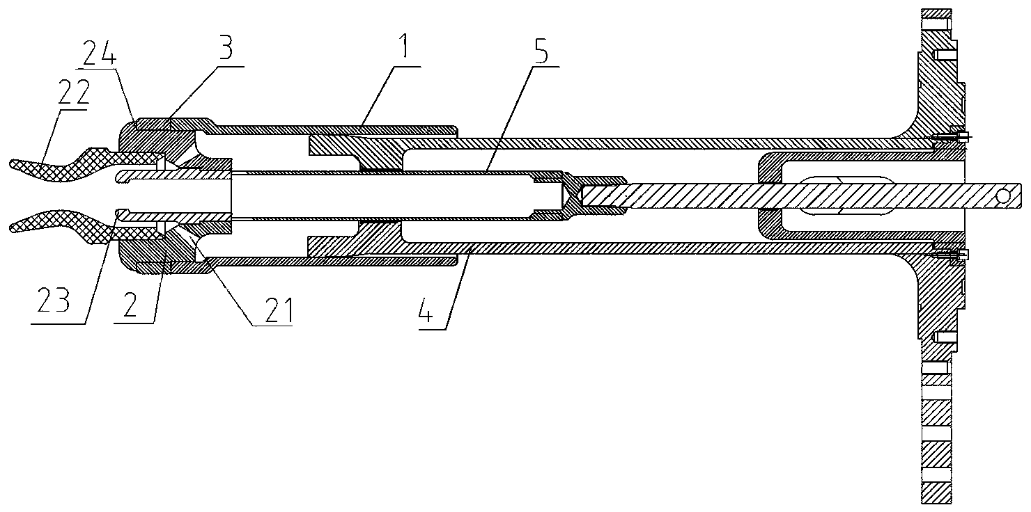 Pneumatic cylinder and dynamic end assembly using same for direct-current converting switch