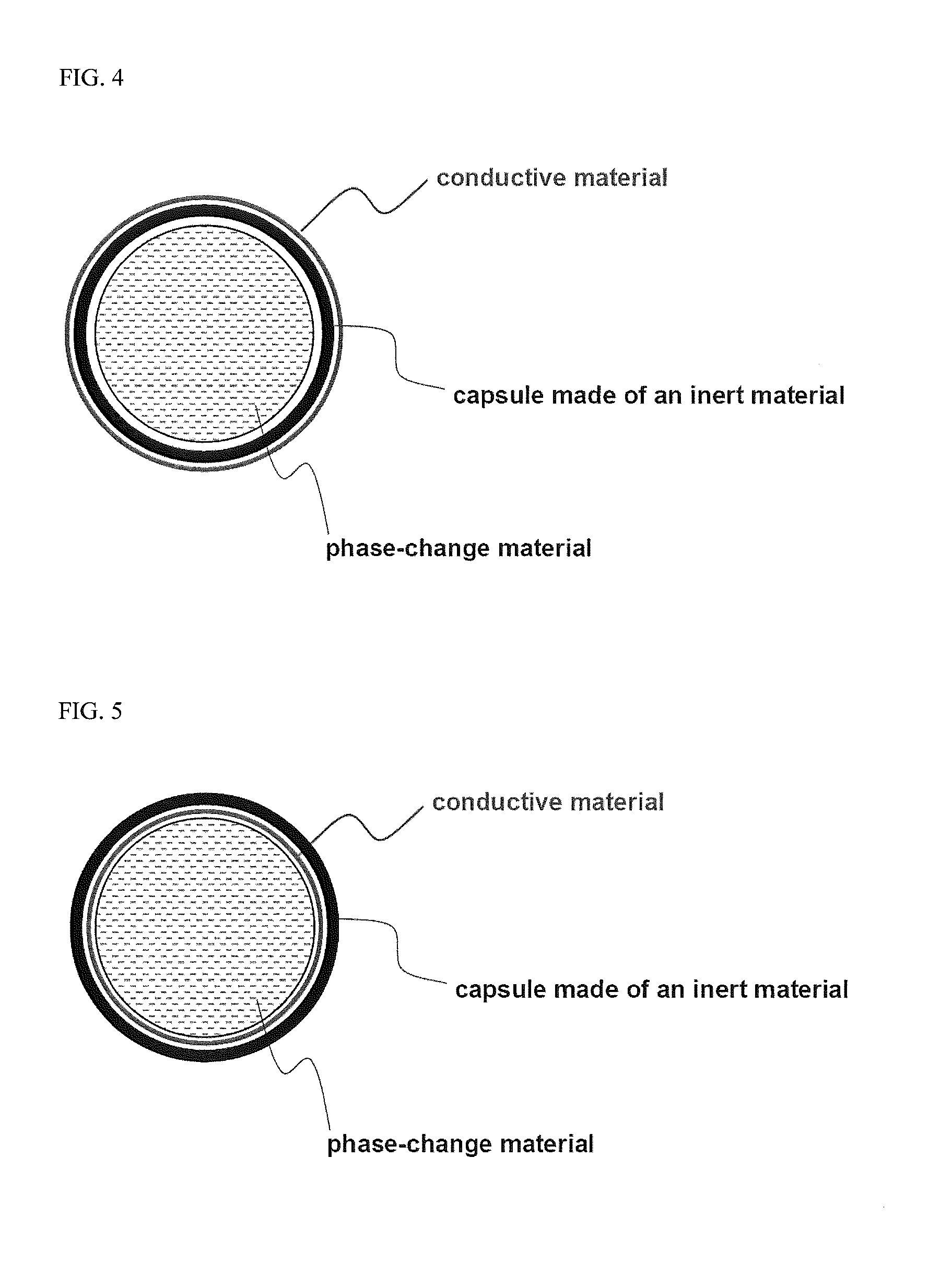 Battery system containing phase change material-containing capsules in interior configuration thereof