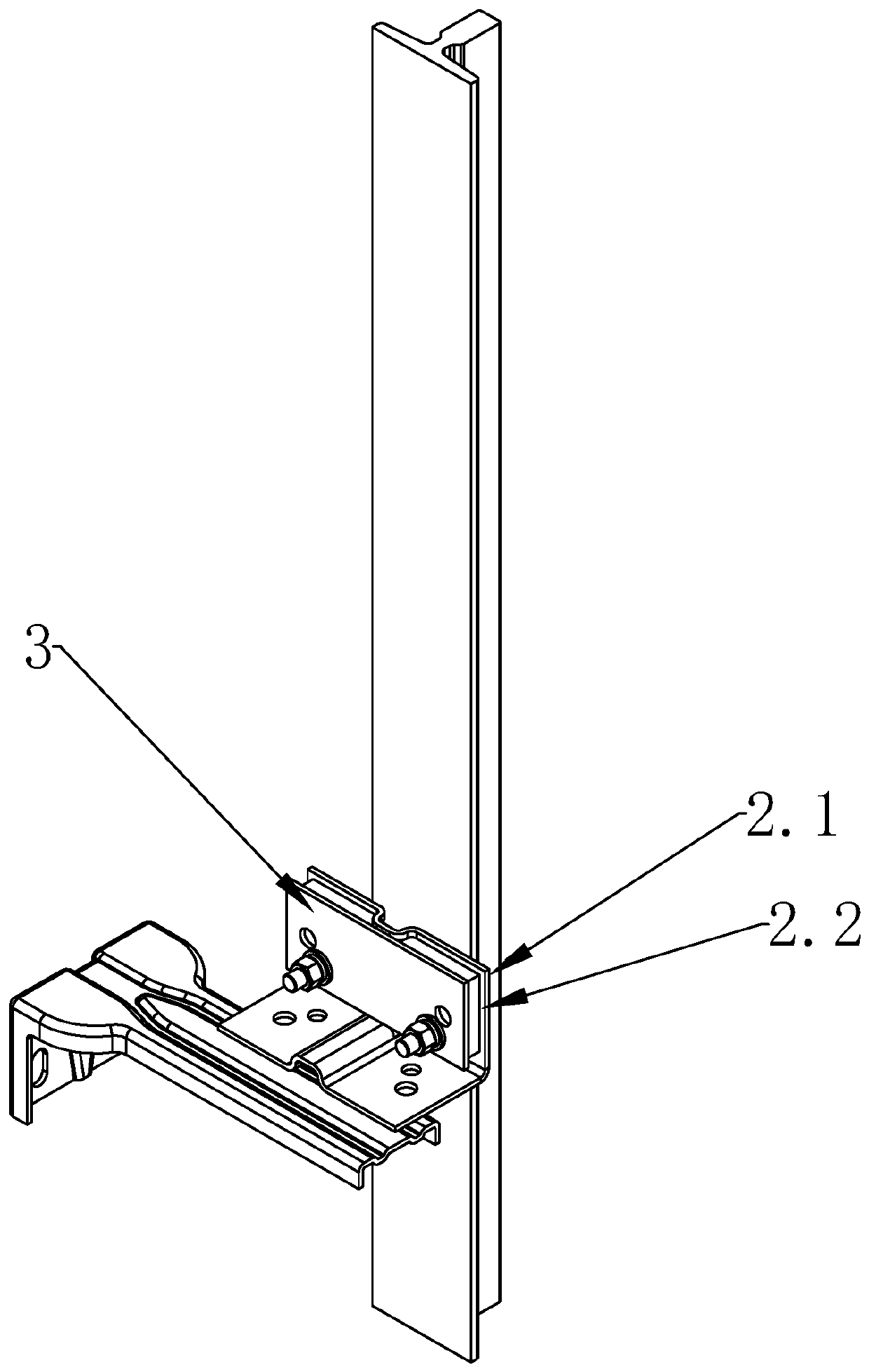 Elevator guide rail damping connecting device