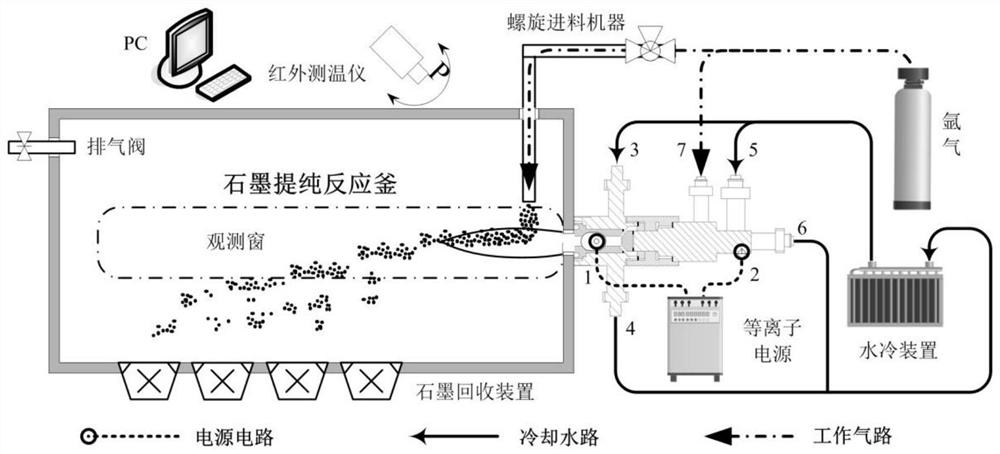 Graphite purification method and purification device