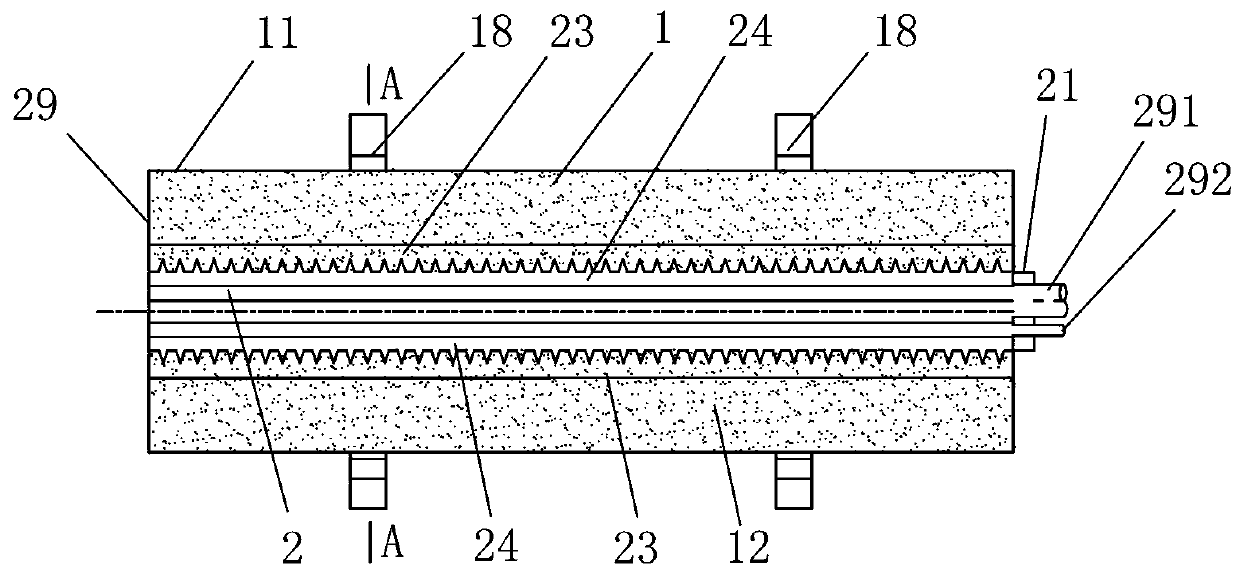 Rotary sponge body synchronous sewage interception and cleaning operation method