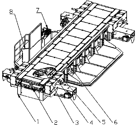 Automatic material loading and unloading vehicle