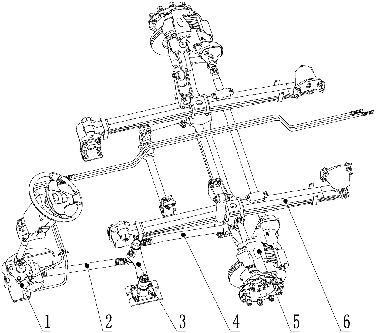 Bus steering system