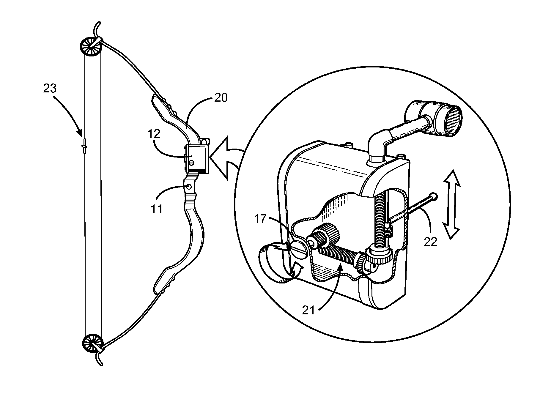 Automatic Bow Sighting Device with Range Finding Means