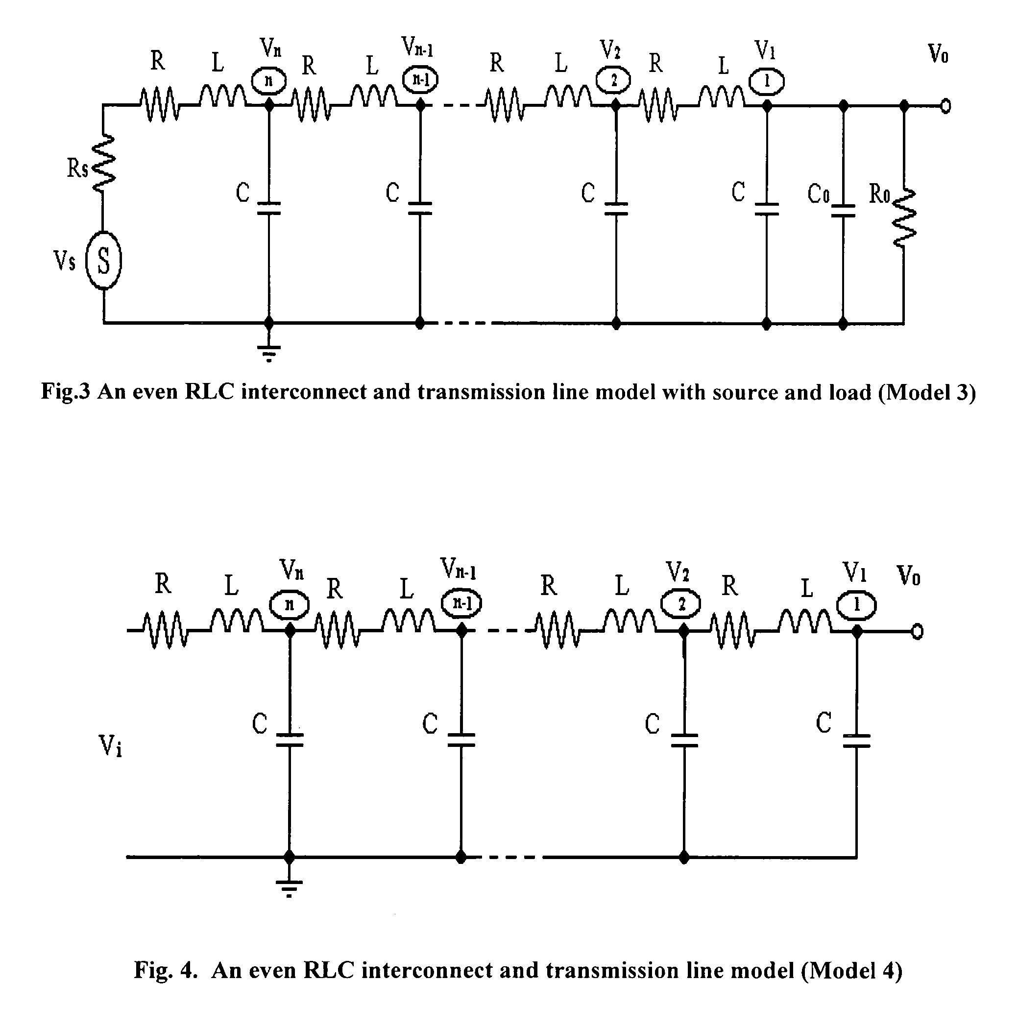 Methods to generate state space models by closed forms and transfer functions by recursive algorithms for RLC interconnect and transmission line and their model reduction and simulations