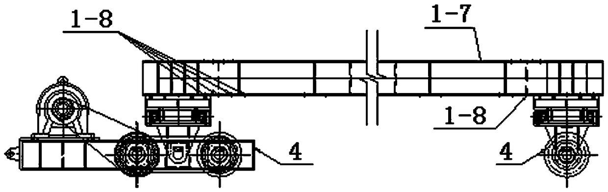 Reinforcement trolleys suitable for construction in curved sections