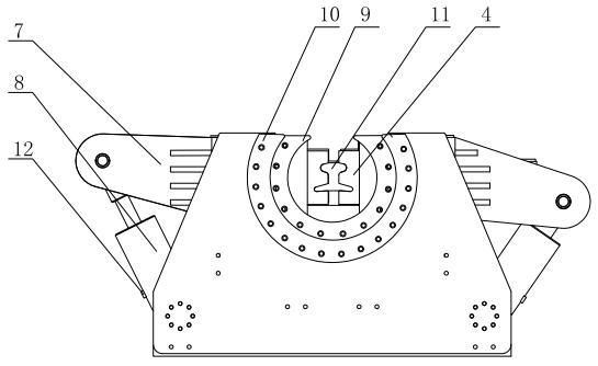 Steel rail switch twisting device