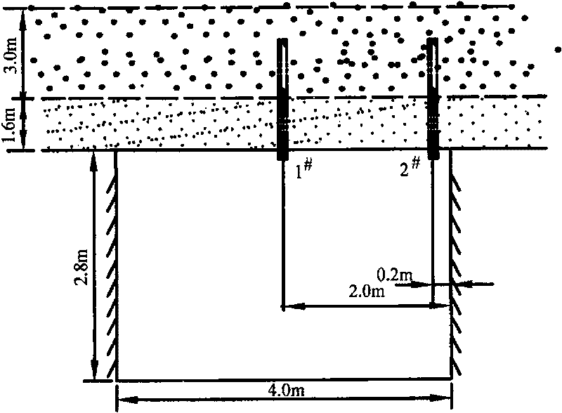 Down-hole mining space top board separation layer prealarming method