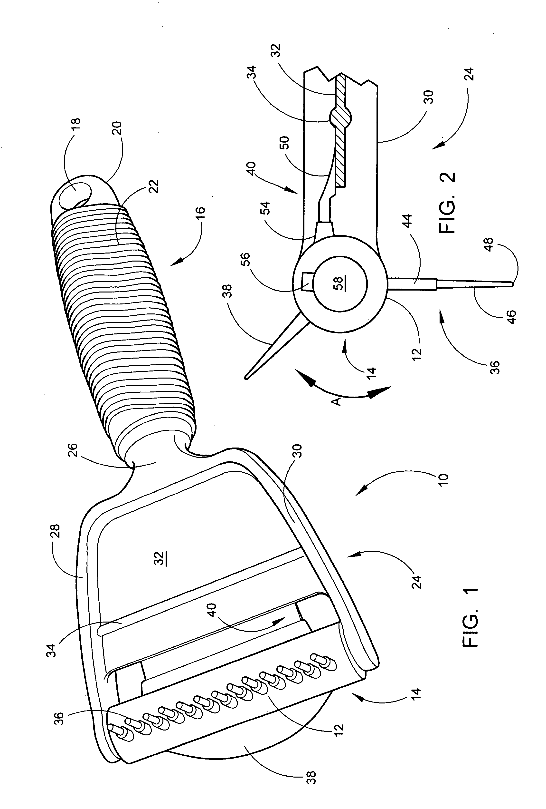 Combination animal grooming and de-shedding tool