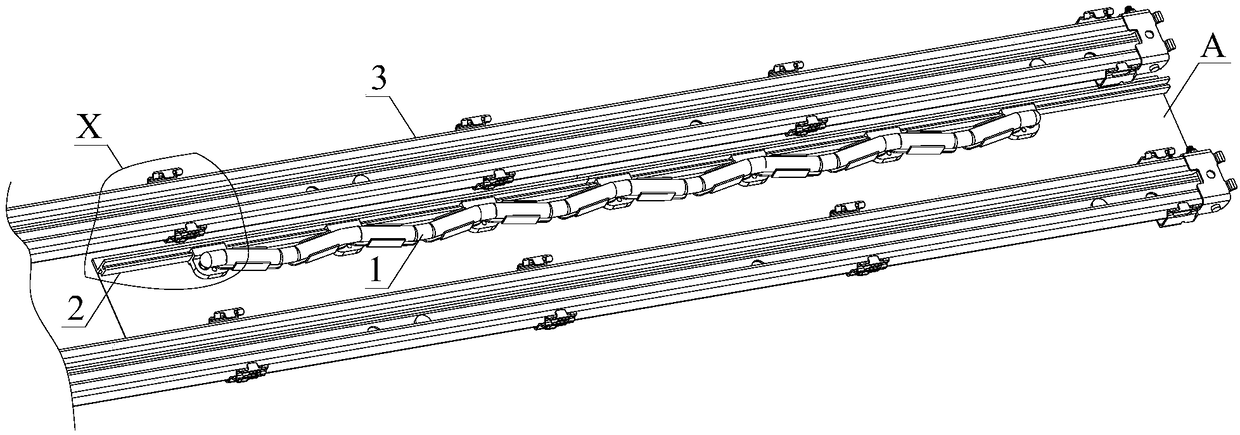 Wire harness mounting structure, sliding center console and control system thereof