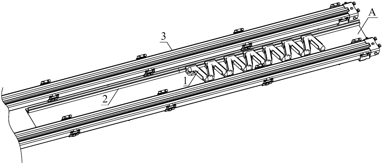 Wire harness mounting structure, sliding center console and control system thereof