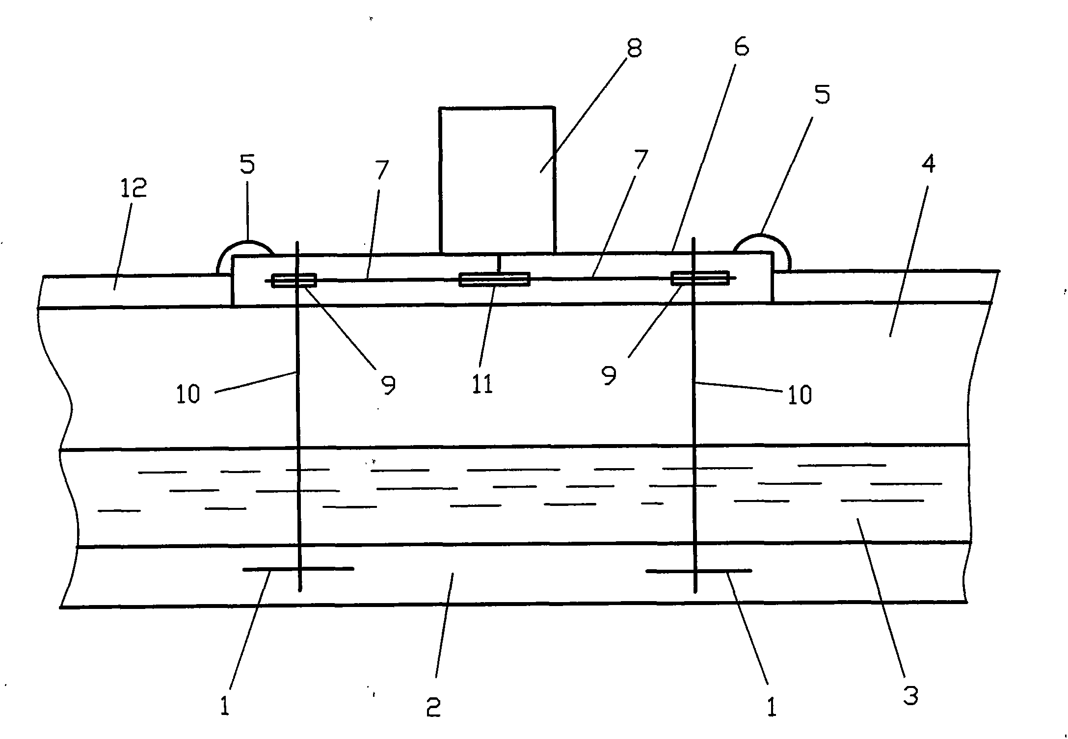 Special slurry stirring machine for dust powder mixed slurry settling pond