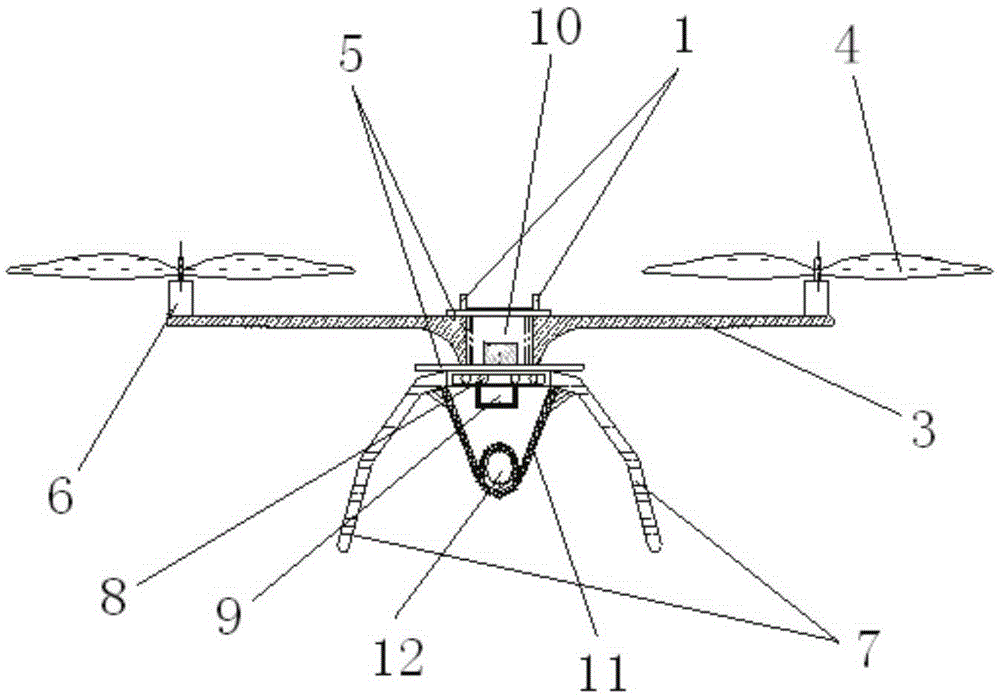 Intelligent parking lot based on four-axis aircraft and navigation method