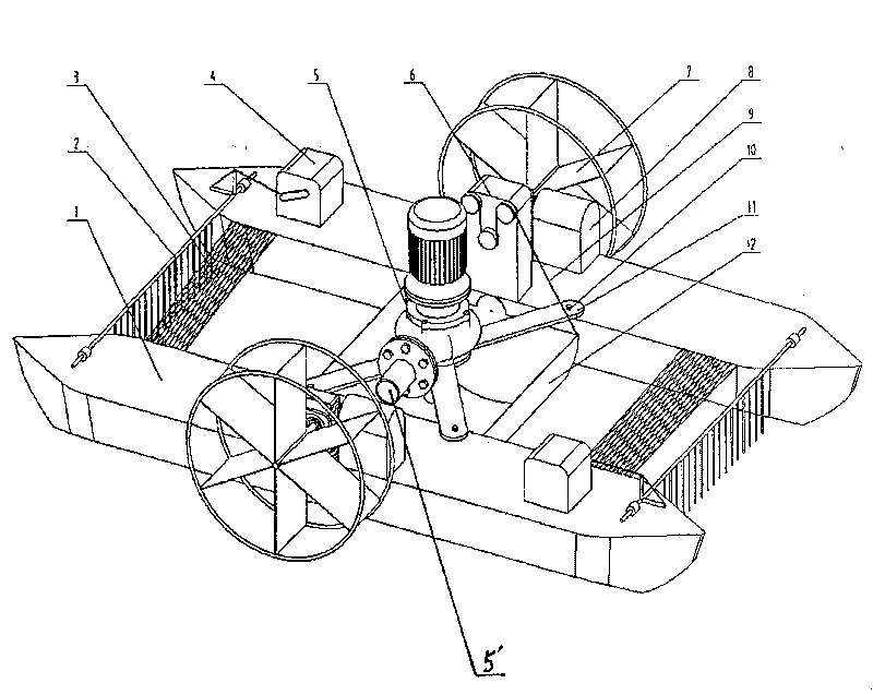 Multifunctional water surface algae removing machine