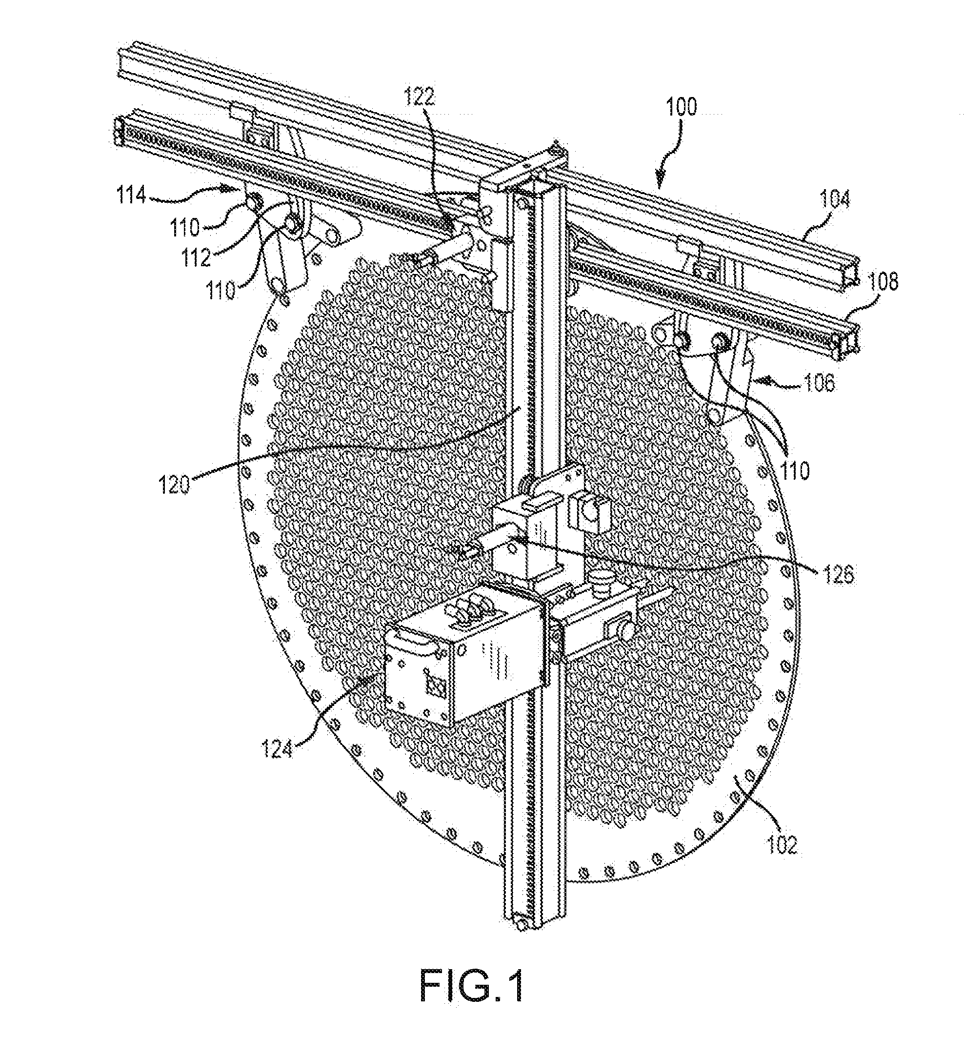 Flexible tube cleaning lance positioner frame apparatus