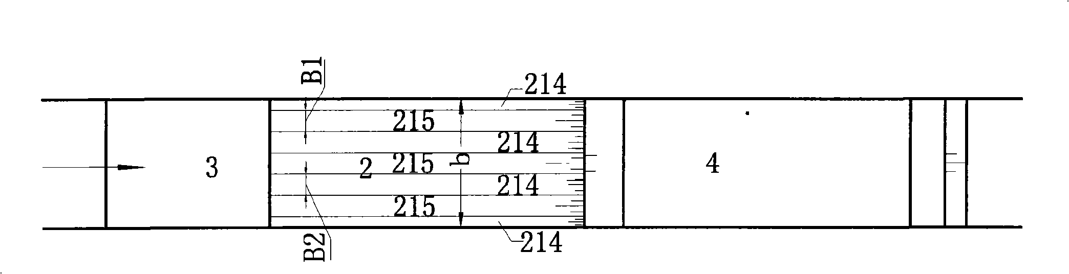 Differential trajectory jet energy dissipater in absorption basin