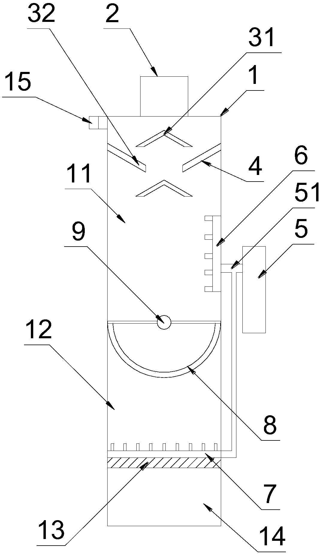 Material-overturning-type rice cooling bin