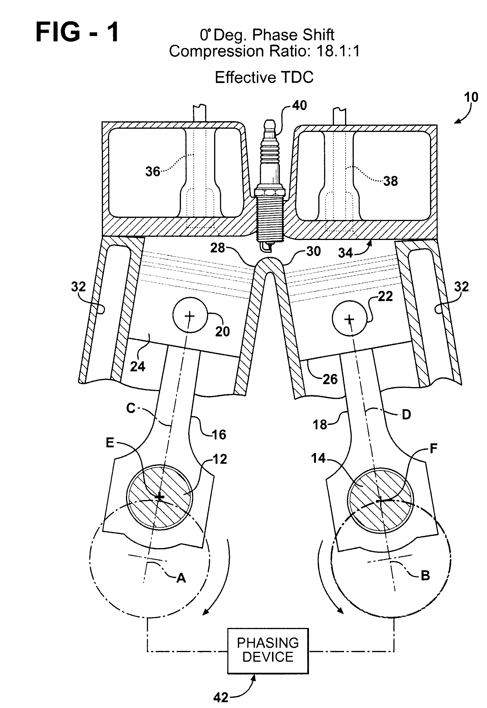 Variable compression ratio dual crankshaft engine