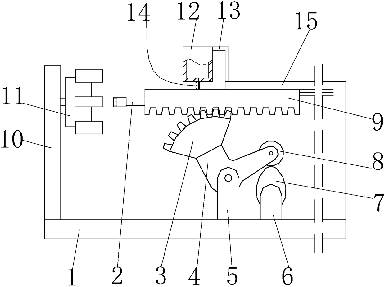 Processing oil coating device