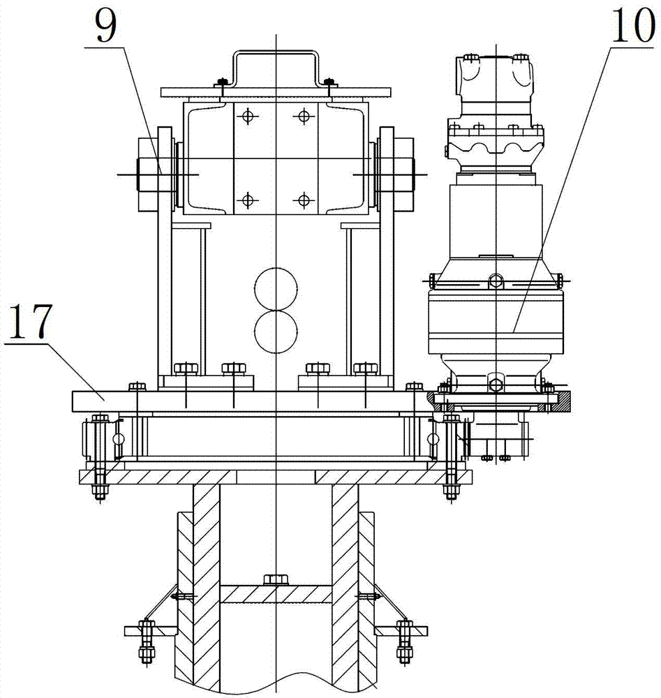 Slag removing machine for ore-smelting furnace