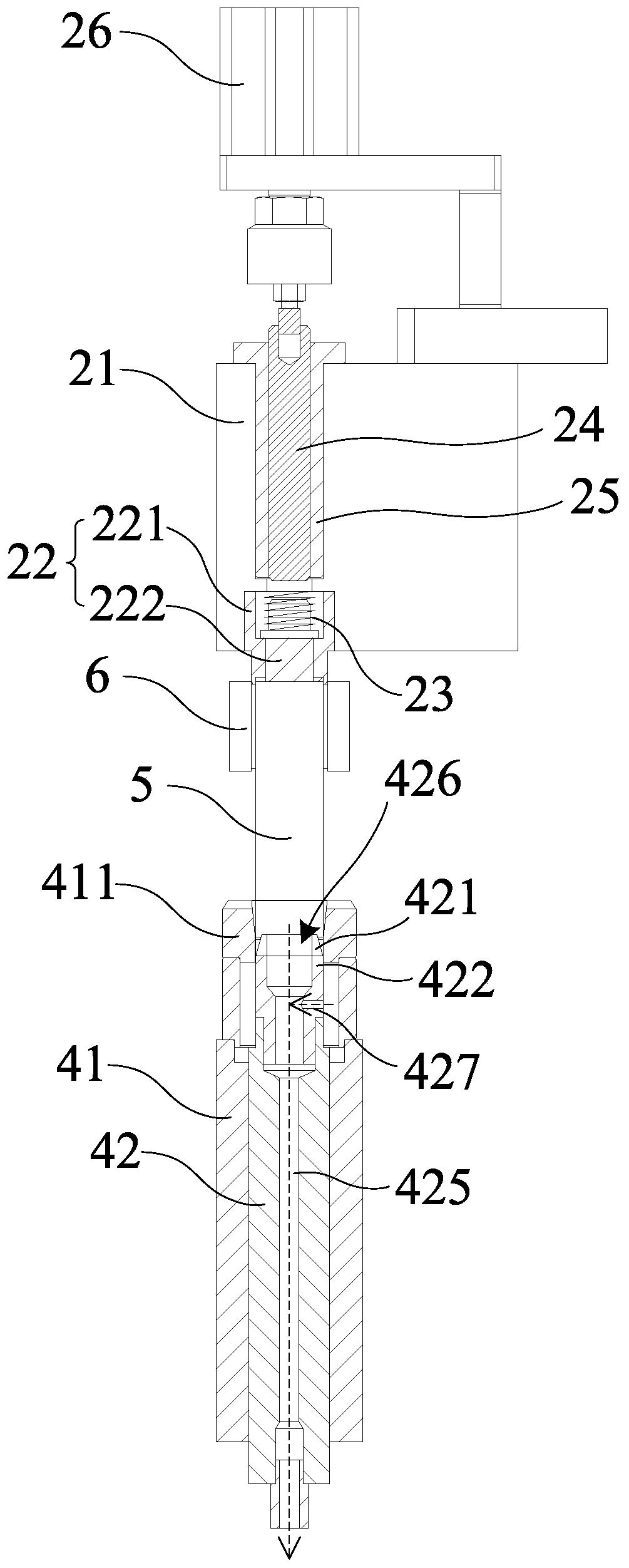 Necking device