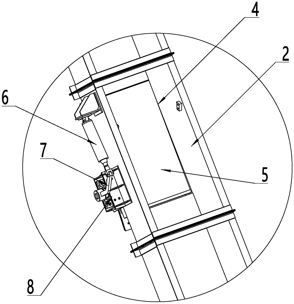 Grain feeding and distributing conveying device and control system thereof