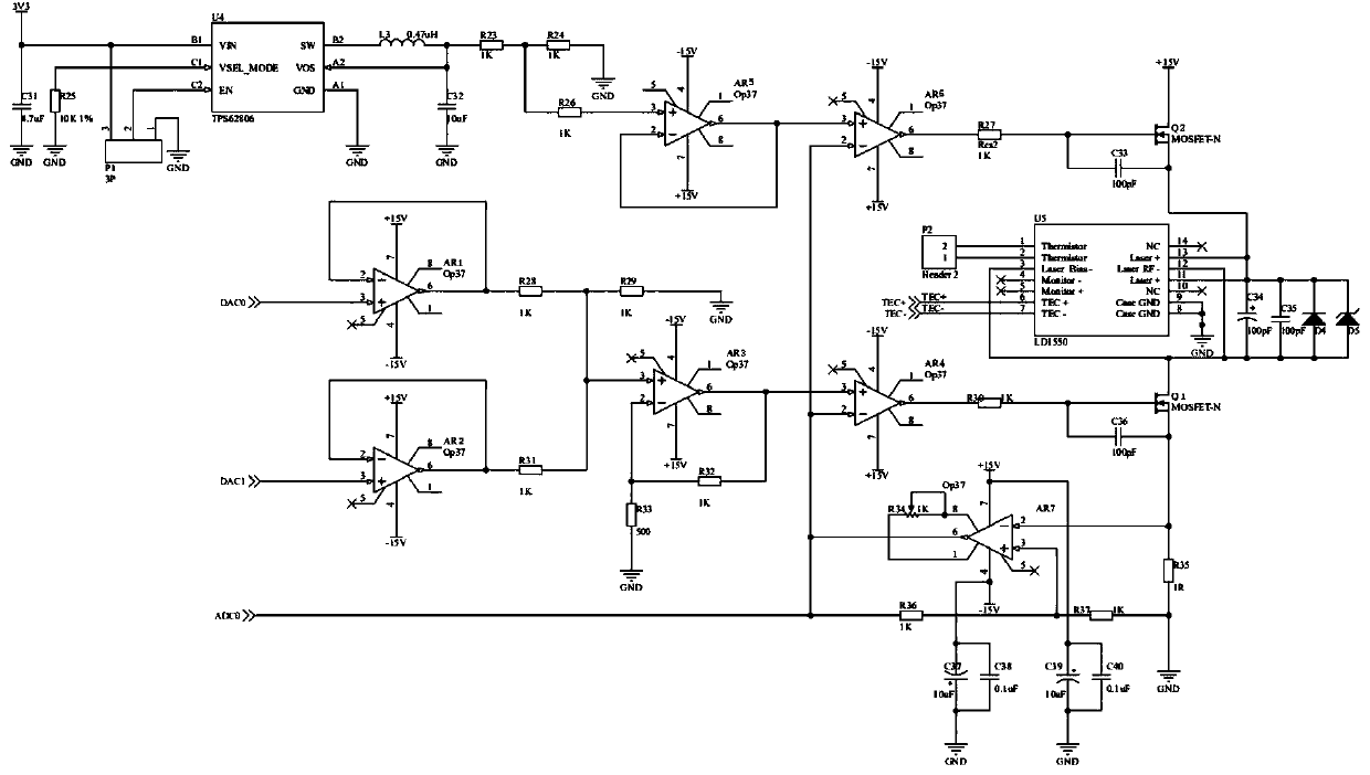 Constant current source type semiconductor laser driving circuit with automatic temperature control