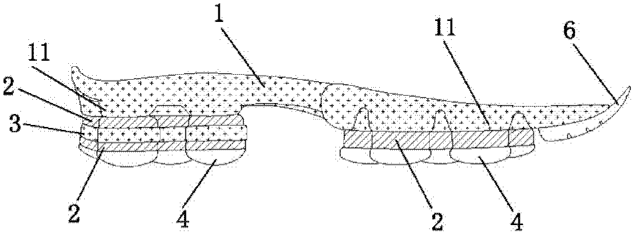 Sole with multi-layer shock absorption system