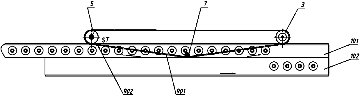 Bottle dividing device of high-speed filling line