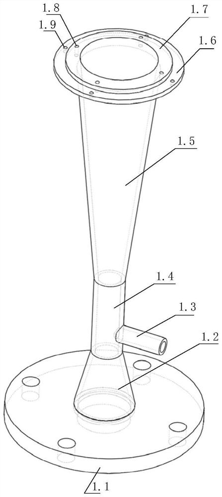 A device for measuring liquid phase distribution characteristics in a self-priming Venturi scrubber