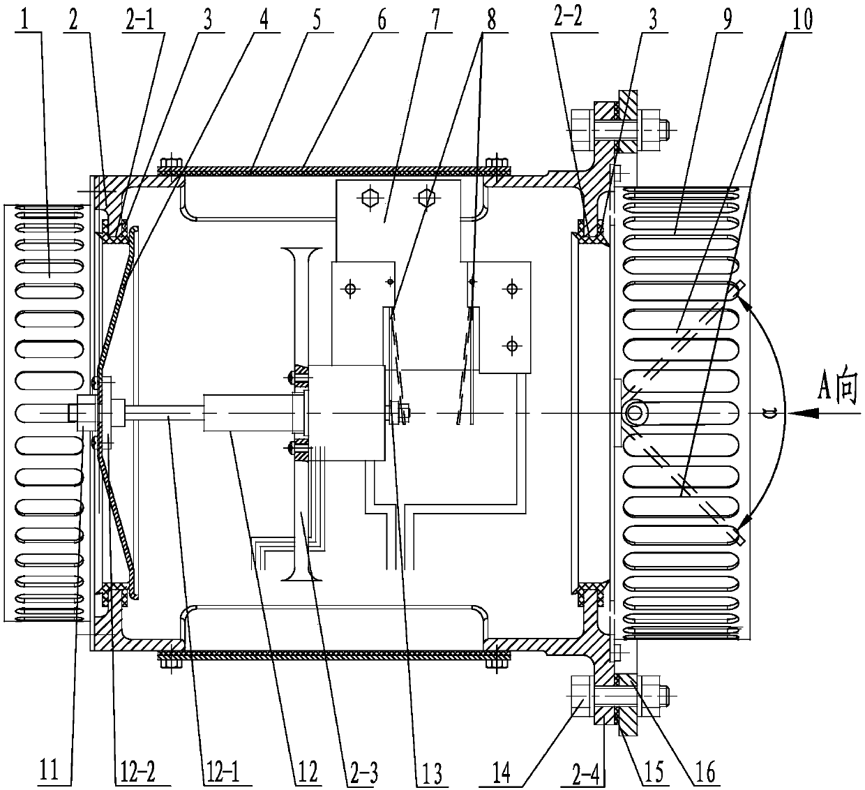 Double disc type overpressure control valve