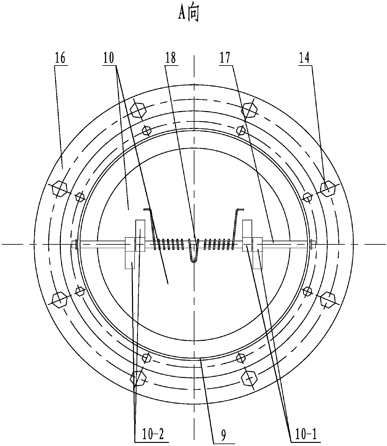 Double disc type overpressure control valve