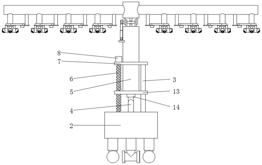 Dust removal spraying device for safety engineering management