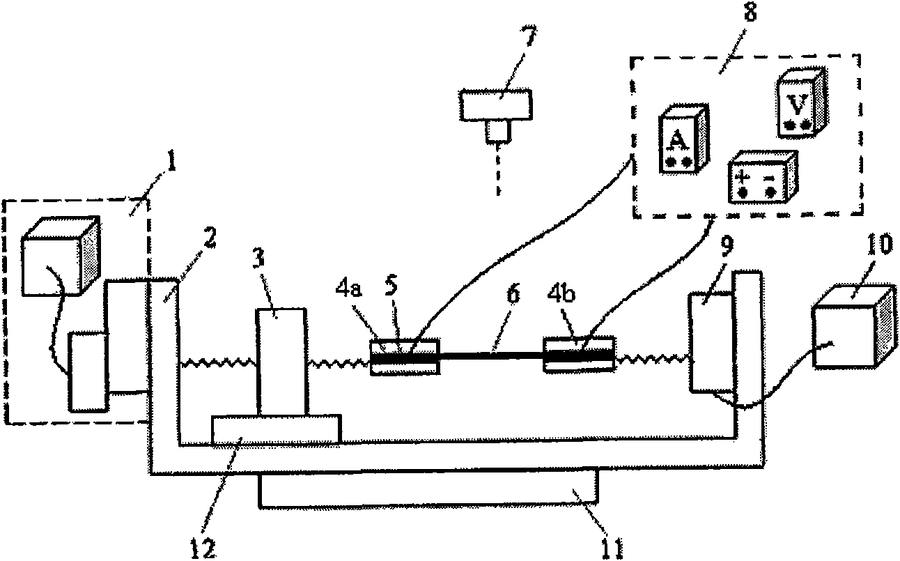 Method for measuring surface deformation under action of metal interconnection line force/electricity coupling