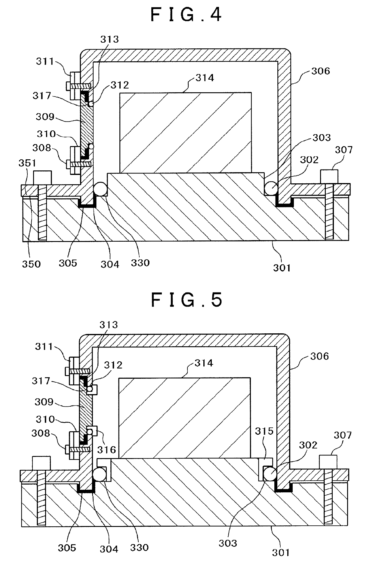 Sealing of optical module with O-ring and liquid resin